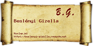 Beslényi Gizella névjegykártya